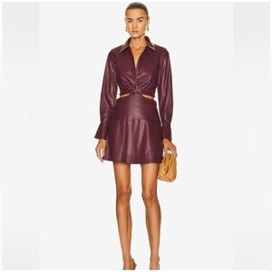 Jonathan Simkhai Elias Vegan Leather Minidress
